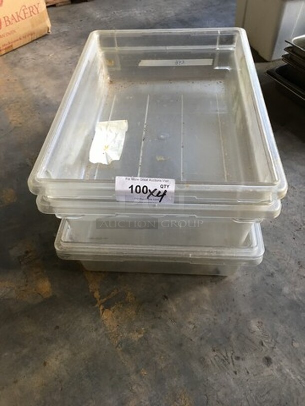 Assorted Poly Food Bins! 4 X Your Bid!