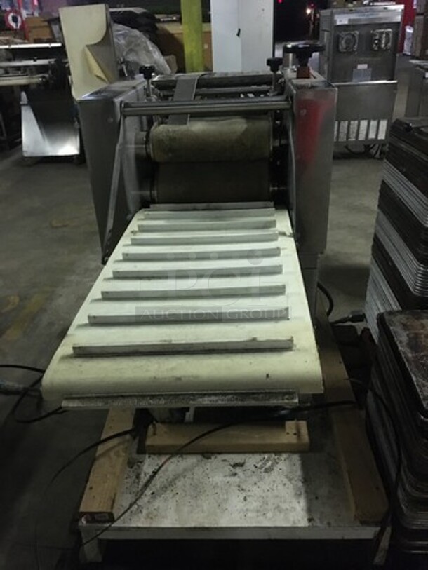 Teknoservice Commercial Floor Style Portion Dough Sheeter Machine! With Foot Pedals! Model 00041AVV! 220V! Not Tested! - Image 2 of 12