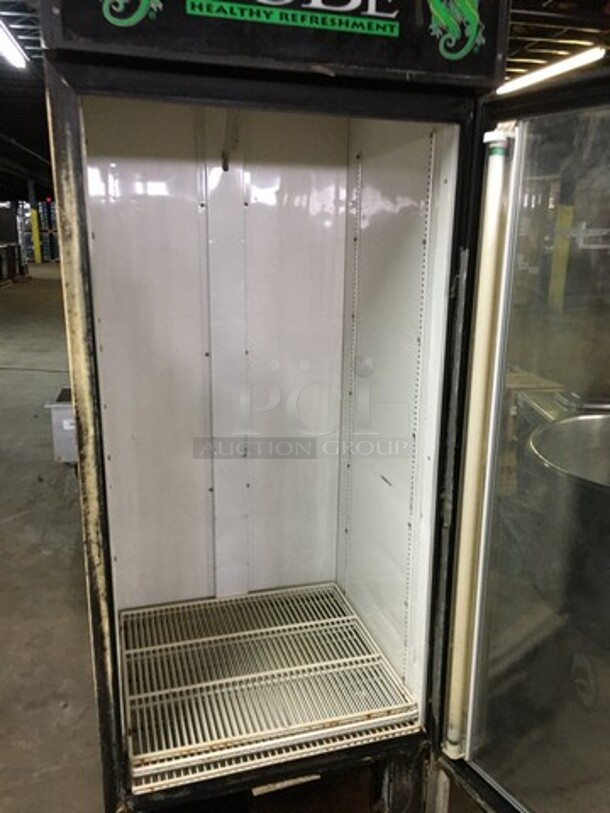 True Commercial Single Door Reach In Refrigerator Merchandiser! With Poly Coated Racks! Model GDM26 Serial 12981960! 115V 1Phase! Not Tested! - Image 5 of 9