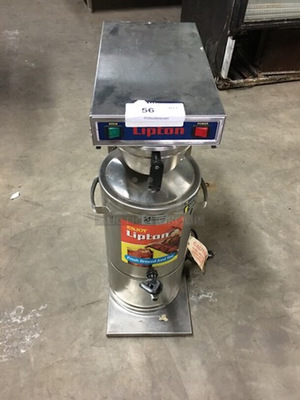 Lipton Commercial Countertop Tea Brewer! With Portable Beverage Holder/Dispenser! All Stainless Steel! Model FTC3! 120V! - Image 1 of 10