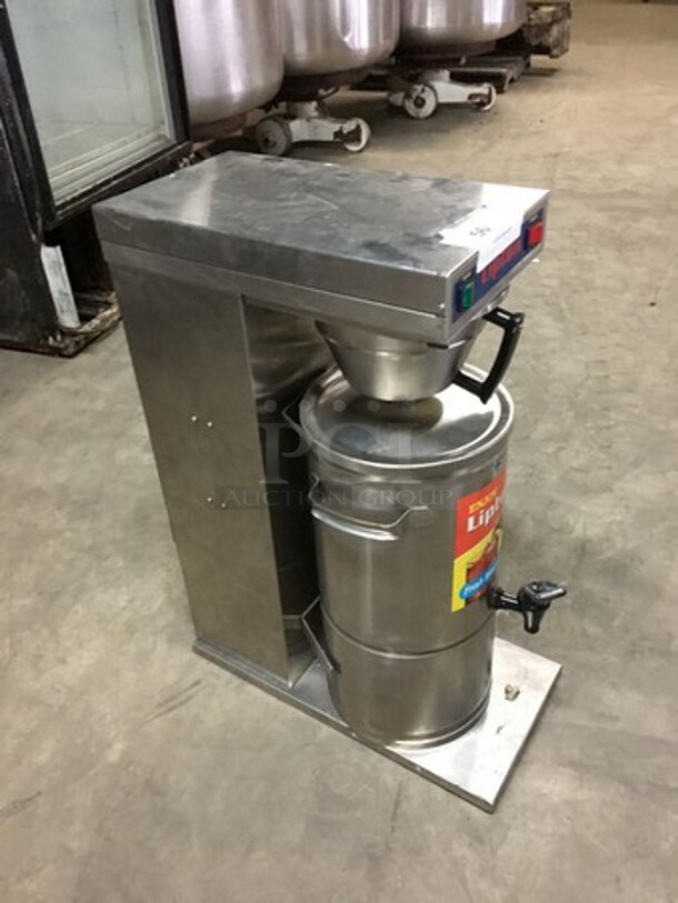 Lipton Commercial Countertop Tea Brewer! With Portable Beverage Holder/Dispenser! All Stainless Steel! Model FTC3! 120V! - Image 2 of 10