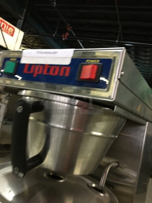 Lipton Commercial Countertop Tea Brewer! With Portable Beverage Holder/Dispenser! All Stainless Steel! Model FTC3! 120V! - Image 5 of 10