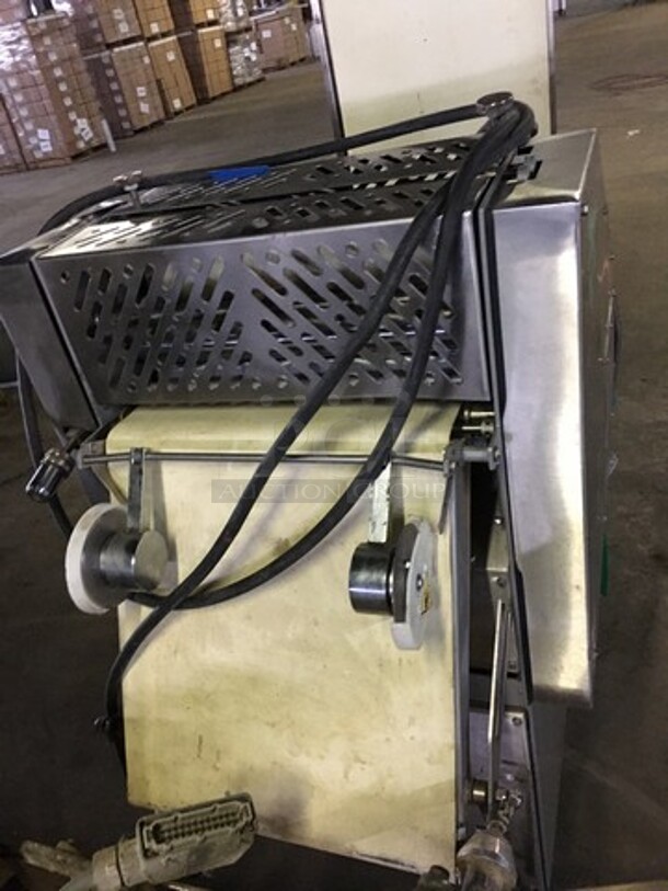 Alba & Teknoservice Floor Style Croissant Machine! Production Rate Of Up To 12,000 Croissant Per Hour! Model 003941TAG Serial 1104087001! 220V! Not Tested! - Image 8 of 12