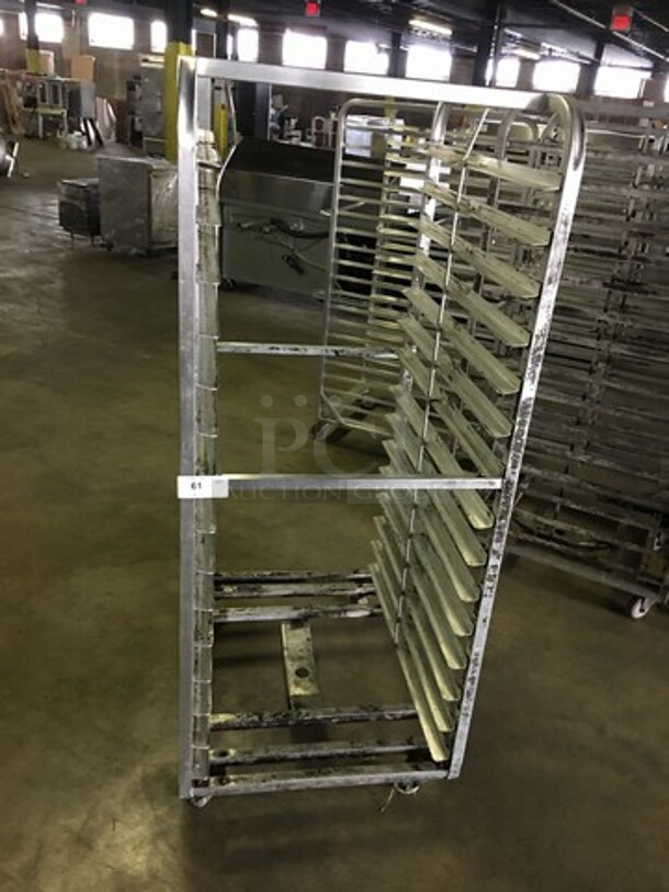 Commercial Pan Transport Rack! Holds Full Size Trays! On Casters!