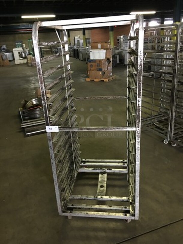 Commercial Pan Transport Rack! Holds Full Size Trays! On Casters!