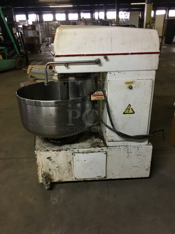 Thunderbird Commercial Heavy Duty Spiral Mixer! With 175 LB Dough Capacity! With Stainless Steel Bowl! Model ASP80 Serial 97443N! 220V 3 Phase! Not Tested! - Image 2 of 9