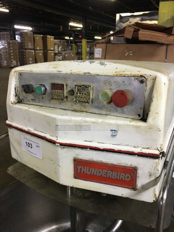 Thunderbird Commercial Heavy Duty Spiral Mixer! With 175 LB Dough Capacity! With Stainless Steel Bowl! Model ASP80 Serial 97443N! 220V 3 Phase! Not Tested! - Image 7 of 9