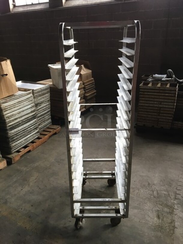 Commercial Pan Transport Rack! Holds Full Size Trays! On Casters!