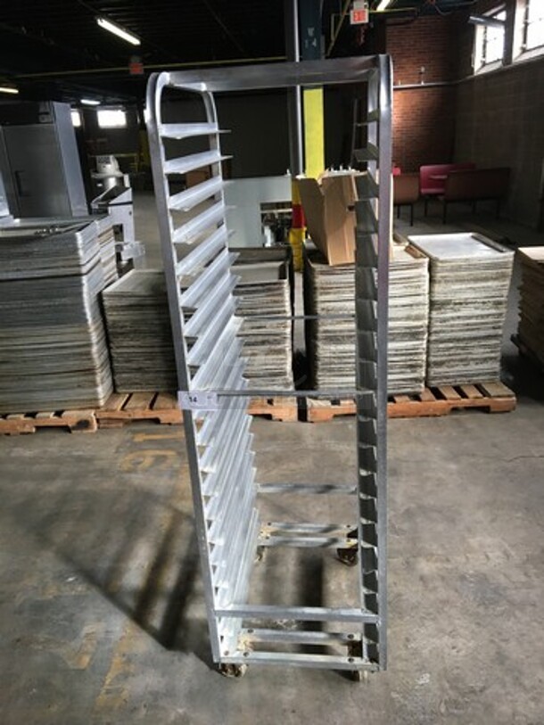 Commercial Pan Transport Rack! Holds Full Size Trays! On Casters!