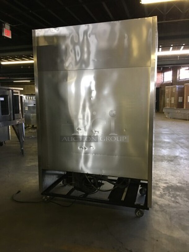 True Commercial 2 Door Reach In Cooler! With Poly Coated Racks! All Stainless Steel! Model T49 Serial 7140946! 115V 1 Phase! Powers On But Does Not Get Down To Temp! - Image 3 of 9