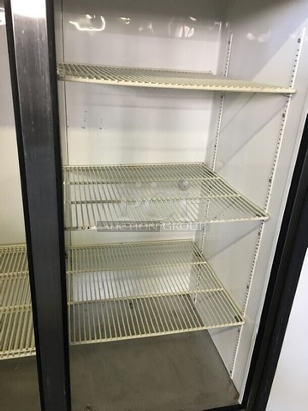 True Commercial 2 Door Reach In Cooler! With Poly Coated Racks! All Stainless Steel! Model T49 Serial 7140946! 115V 1 Phase! Powers On But Does Not Get Down To Temp! - Image 6 of 9