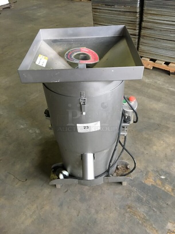 Ovo-Tech Commercial Floor Style Egg Cracker! All Stainless Steel! Model UDTJ10 Serial S013! 220V 3Phase! On Commercial Casters!  - Image 1 of 11