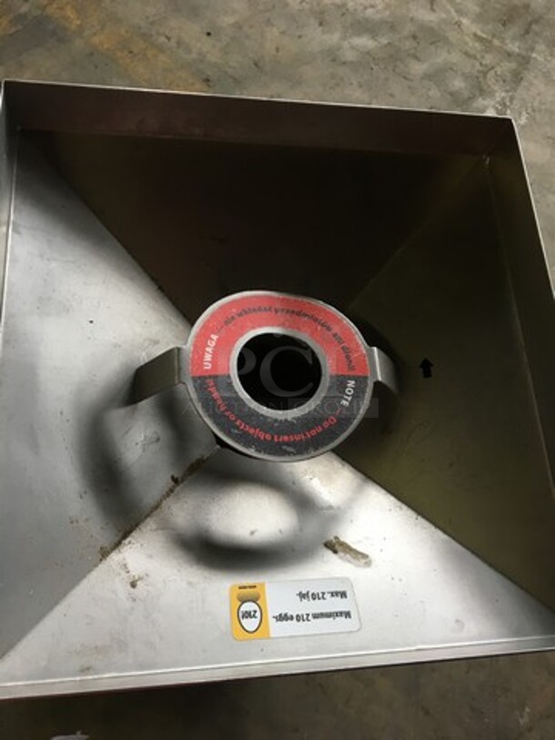 Ovo-Tech Commercial Floor Style Egg Cracker! All Stainless Steel! Model UDTJ10 Serial S013! 220V 3Phase! On Commercial Casters!  - Image 5 of 11