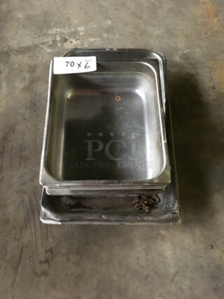 Assorted Drop In Pans! All Stainless Steel! 6 X Your Bid!