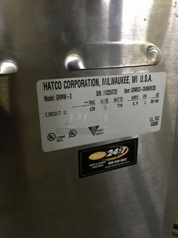 Hatco Commercial Countertop Food Warmer! All Stainless Steel! Model GRMW3 Serial 3982250726! 120V 1Phase! - Image 7 of 8