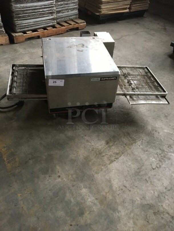 Lincoln Commercial Countertop Electric Powered Conveyor Pizza Oven! All Stainless Steel! Model 1301 Serial 30062870784! 208V 1Phase! On Legs! - Image 1 of 9