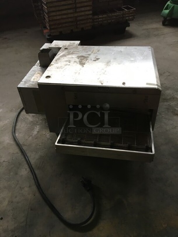 Lincoln Commercial Countertop Electric Powered Conveyor Pizza Oven! All Stainless Steel! Model 1301 Serial 30062870784! 208V 1Phase! On Legs! - Image 2 of 9