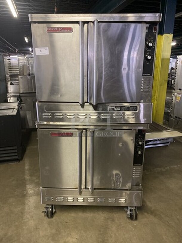 Blodgett Commercial Natural Gas Powered Double Deck Convection Oven! Zephaire Series! All Stainless Steel! On Casters! 2 X Your Bid! Makes One Unit! - Image 1 of 5