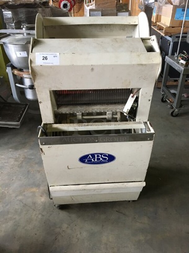 ABS Commercial Floor Style Bread Loaf Slicer! On Casters!