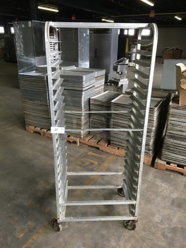 Commercial Pan Transport Rack! Holds Full Size Trays! On Casters!