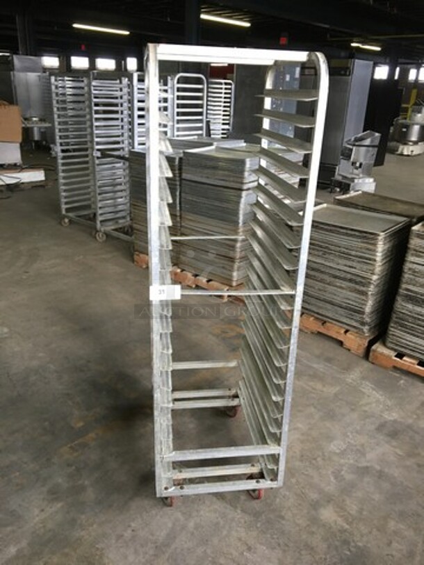 Commercial Pan Transport Rack! Holds Full Size Trays! On Casters!