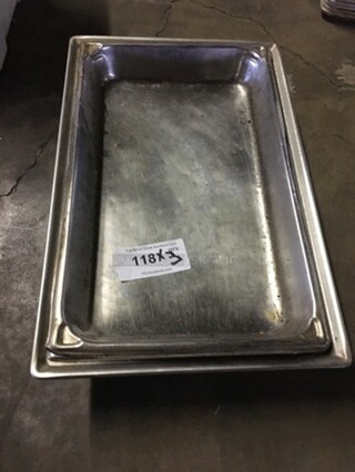 Full Size Deep Drop In Pans! 3 X Your Bid!