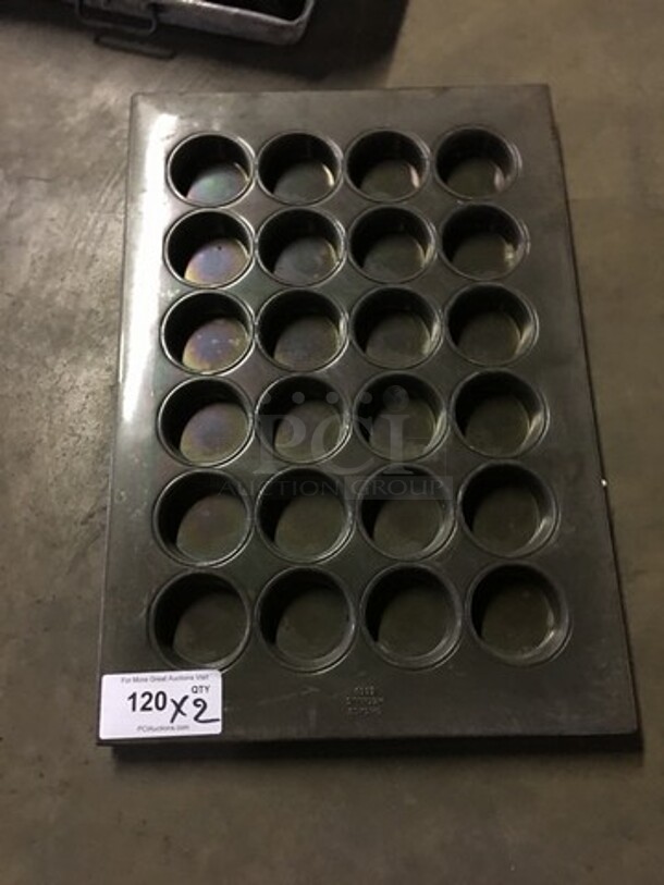 24 Hole Cupcake/Muffin Baking Pan! 2 X Your Bid!