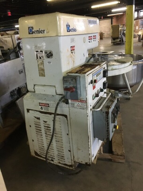 Diosna Commercial Floor Style Heavy Duty Spiral Mixer! With Stainless Steel Bowl On Casters! Model SP240AF Serial 98924396! 480V! Not Tested! - Image 4 of 11