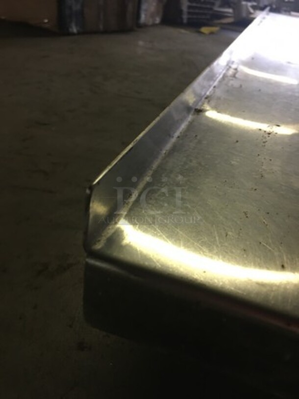 All Stainless Steel Work/Prep Table! With Underneath Storage Shelf! With Backsplash! With Legs! - Image 3 of 8