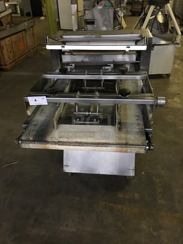 Lucks Floor Style Commercial Dough Sheeter/Molder! Model LSM24 Serial 1021070! 115V 1 Phase! On Casters!  - Image 1 of 11