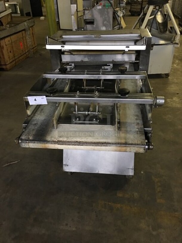 Lucks Floor Style Commercial Dough Sheeter/Molder! Model LSM24 Serial 1021070! 115V 1 Phase! On Casters! 