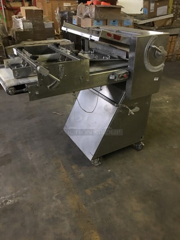 Lucks Floor Style Commercial Dough Sheeter/Molder! Model LSM24 Serial 1021070! 115V 1 Phase! On Casters!  - Image 2 of 11
