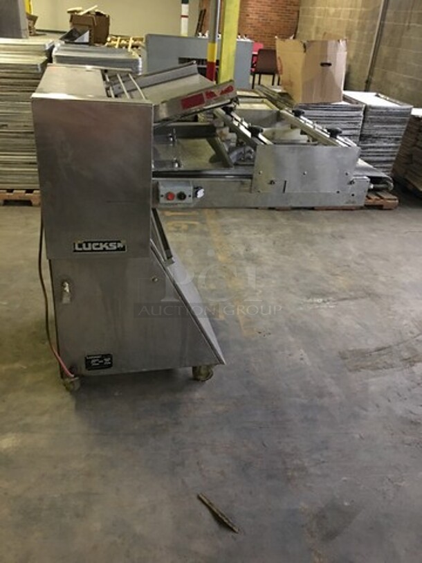 Lucks Floor Style Commercial Dough Sheeter/Molder! Model LSM24 Serial 1021070! 115V 1 Phase! On Casters!  - Image 4 of 11