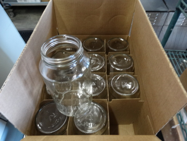 12 BRAND NEW IN BOX! Glass 24 oz Jars. 3.5x3.5x6.5. 12 Times Your Bid! - Image 3 of 6