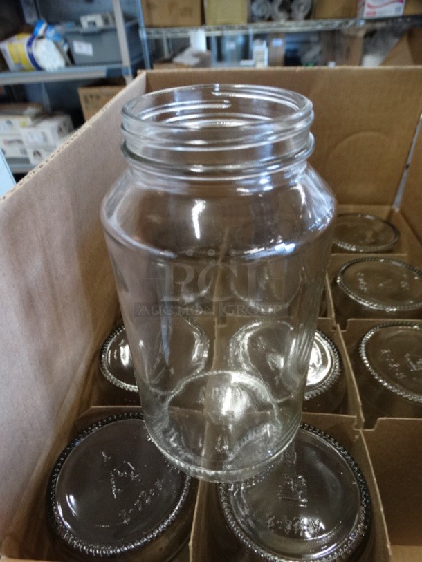 12 BRAND NEW IN BOX! Glass 24 oz Jars. 3.5x3.5x6.5. 12 Times Your Bid! - Image 4 of 6