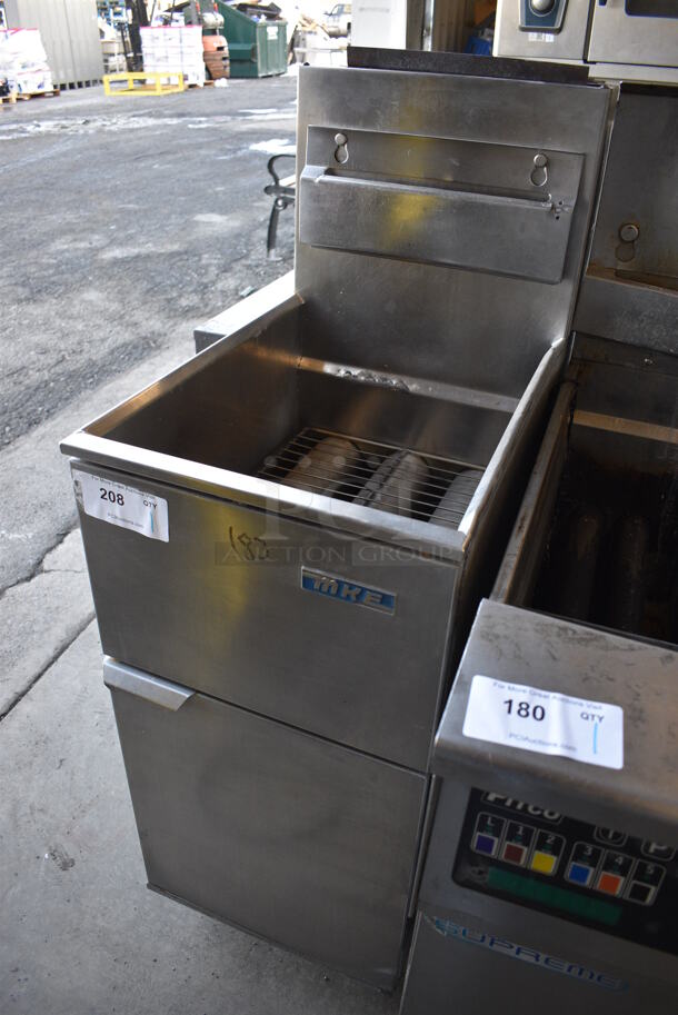 NICE! MKE Model FG-115 Stainless Steel Commercial Floor Style Natural Gas Powered Deep Fat Fryer. 16x27x48 - Image 2 of 6