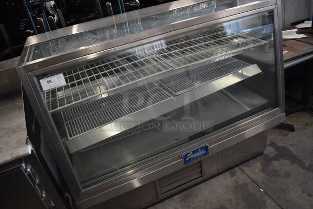 WOW! Leader Stainless Steel Commercial Floor Style Deli Display Case Merchandiser w/ Poly Coated Racks. 115 Volts, 1 Phase. 57x34x48.5. Tested and Working! - Image 7 of 9