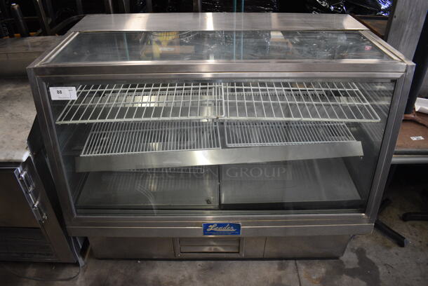 WOW! Leader Stainless Steel Commercial Floor Style Deli Display Case Merchandiser w/ Poly Coated Racks. 115 Volts, 1 Phase. 57x34x48.5. Tested and Working! - Image 4 of 9