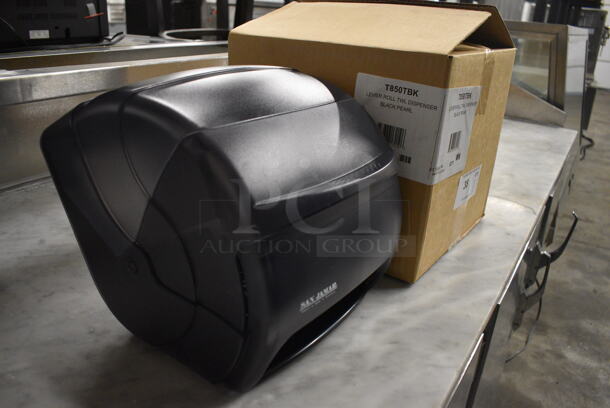 IN ORIGINAL BOX! San Jamar Black Poly Wall Mount Paper Towel Dispenser. 12x12x13 - Image 2 of 5