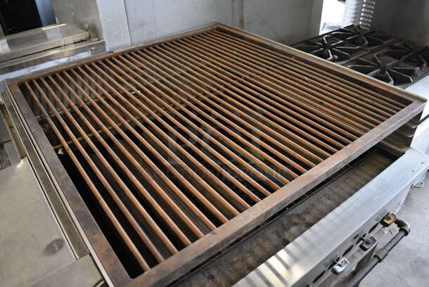 WOW! Jade Range Stainless Steel Commercial Countertop Gas Powered Charbroiler Grill w/ Stainless Steel Commercial Equipment Stand on Commercial Casters. 36x42x40.5 - Image 5 of 8