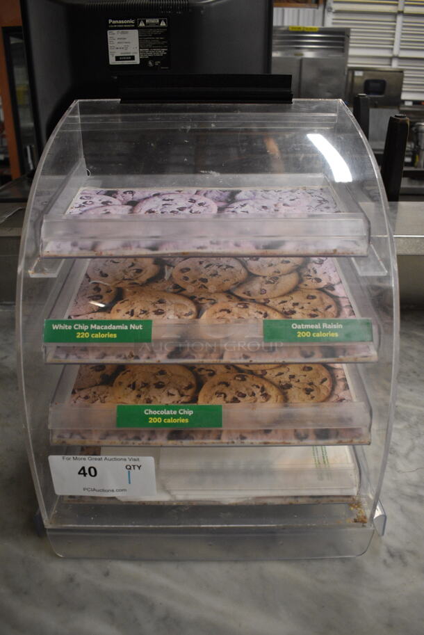 Poly Clear Countertop Cookie Display Case Merchandiser. 15x15x18