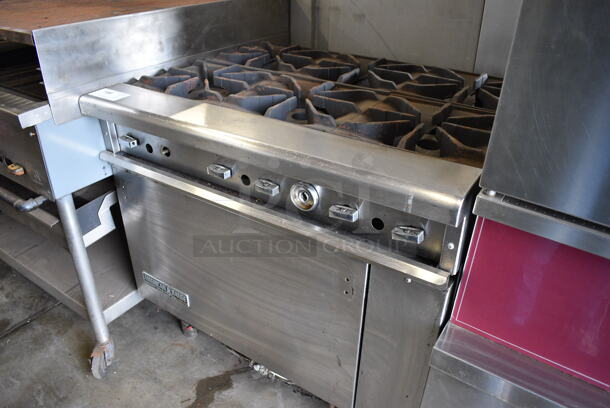 WOW! American Range Stainless Steel Commercial Gas Powered 6 Burner Range w/ Lower Oven. 36x32x35 - Image 4 of 6