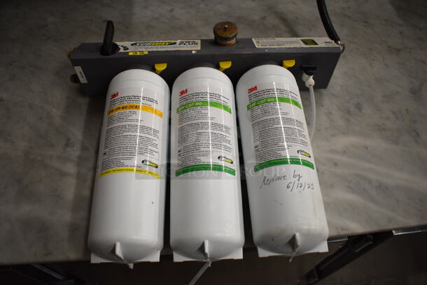 3M Water Filtration System w/ 3 Cartridges. 19x4x18 - Image 1 of 6