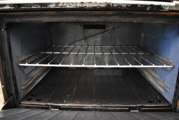 NICE! Garland Metal Commercial 6 Burner Range w/ Right Side Flat Top Griddle, 2 Lower Ovens and Stainless Steel Overshelf. 60x32x59 - Image 8 of 8