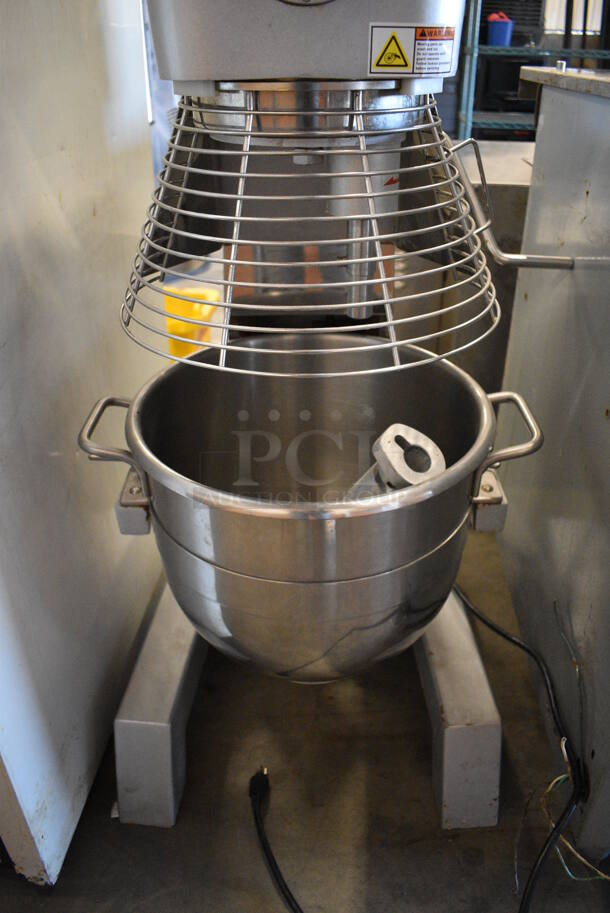 FANTASTIC! 2020 PrepPal Model PPM-30 Metal Commercial Floor Style 30 Quart Planetary Mixer w/ Stainless Steel Bowl, Bowl Guard and Whisk Attachment. 110 Volts, 1 Phase. 22x24x49. Tested and Working! - Image 7 of 7