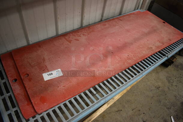 2 Red Cutting Boards. 52.5x18.5x0.5. 2 Times Your Bid!