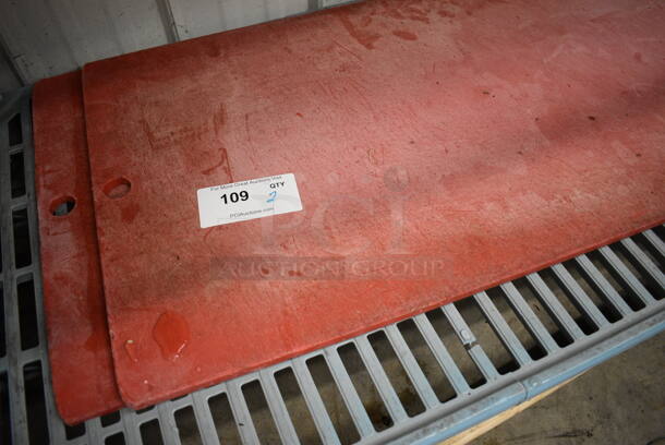 2 Red Cutting Boards. 52.5x18.5x0.5. 2 Times Your Bid! - Image 2 of 3
