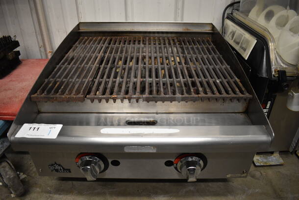 NICE! Star Max Stainless Steel Commercial Countertop Gas Powered Charbroiler Grill. 24x26x16