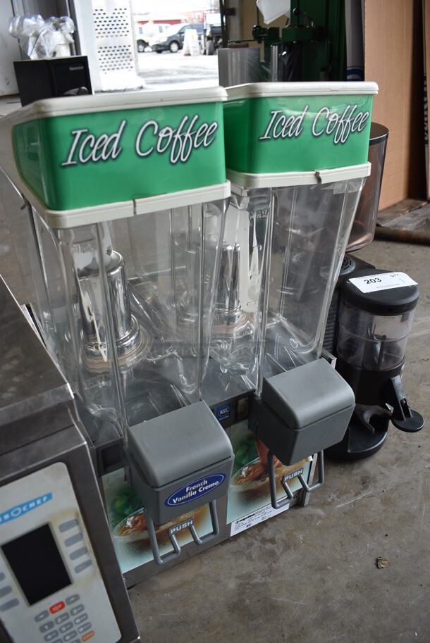 SWEET! Ugolini Model HT 10/2 UL Commercial Poly Countertop Refrigerated 2 Hopper Drink Beverage Dispenser. 115 Volts, 1 Phase. 14x15x24. Tested and Powers on But Parts Do Not Move - Image 2 of 6