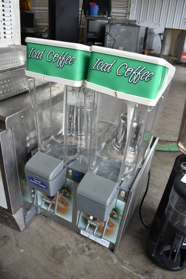 SWEET! Ugolini Model HT 10/2 UL Commercial Poly Countertop Refrigerated 2 Hopper Drink Beverage Dispenser. 115 Volts, 1 Phase. 14x15x24. Tested and Powers on But Parts Do Not Move - Image 3 of 6